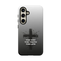 Christian Cross Phone Case — "The Way The Truth The Life" Protective Phone Cover