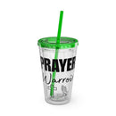 Prayer Warrior Water Tumbler - Christian Gifts for Women Men - Faith Based Gifts