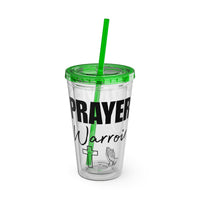 Prayer Warrior Water Tumbler - Christian Gifts for Women Men - Faith Based Gifts