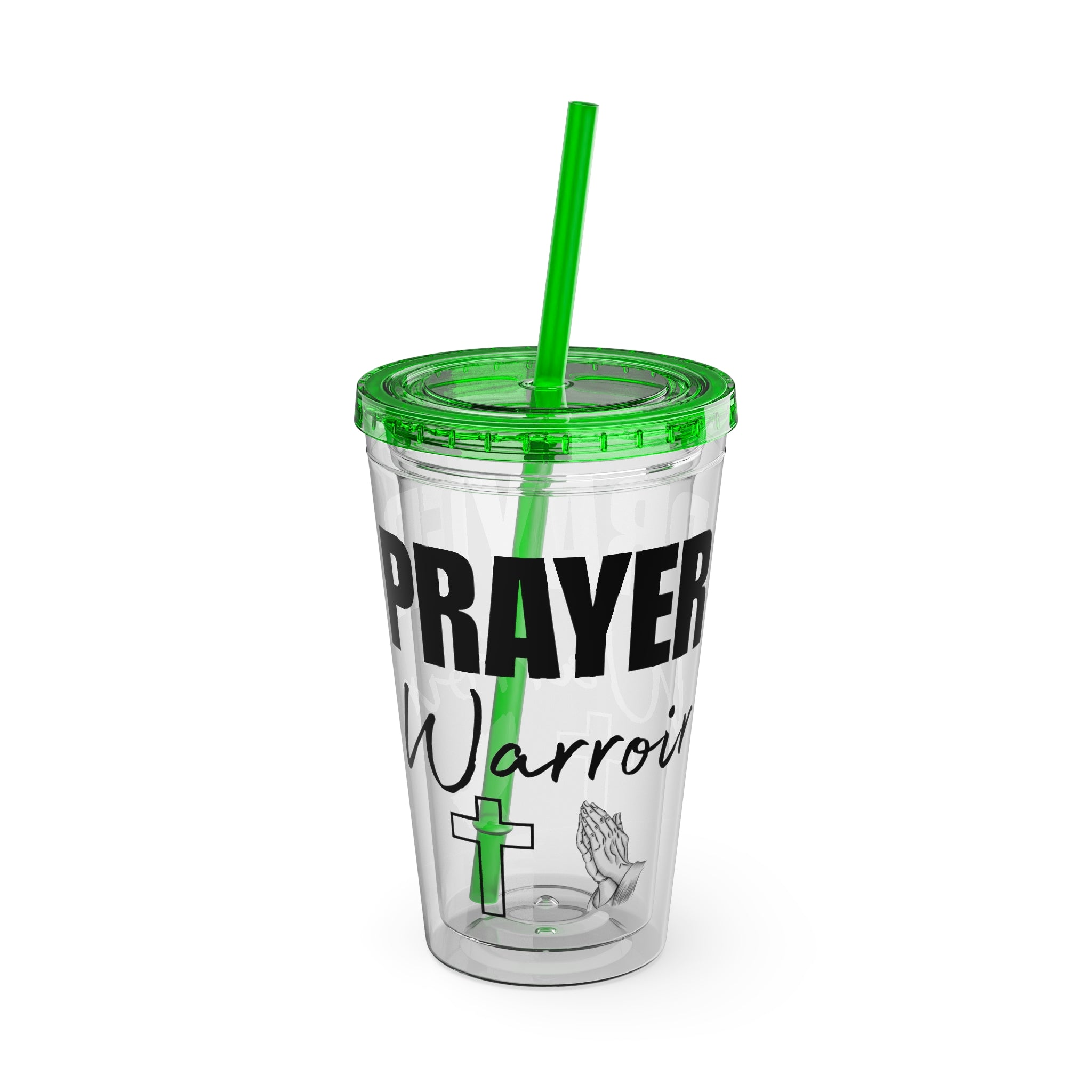 Prayer Warrior Water Tumbler - Christian Gifts for Women Men - Faith Based Gifts