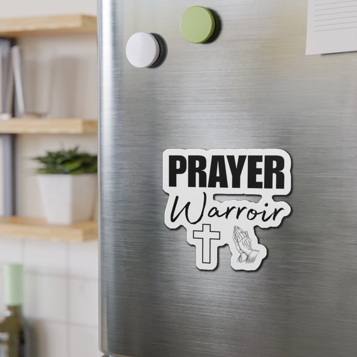 Prayer Warrior Fridge Magnet - Christian Gifts for Women Faith Gifts for Men