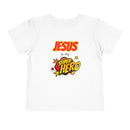 Toddler Tee - "Jesus Is My Superhero" Comic-Style Christian Shirt