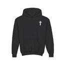 Youth Hoodie — "Strong & Courageous" Inspirational Christian Sweatshirt (Joshua 1:9)