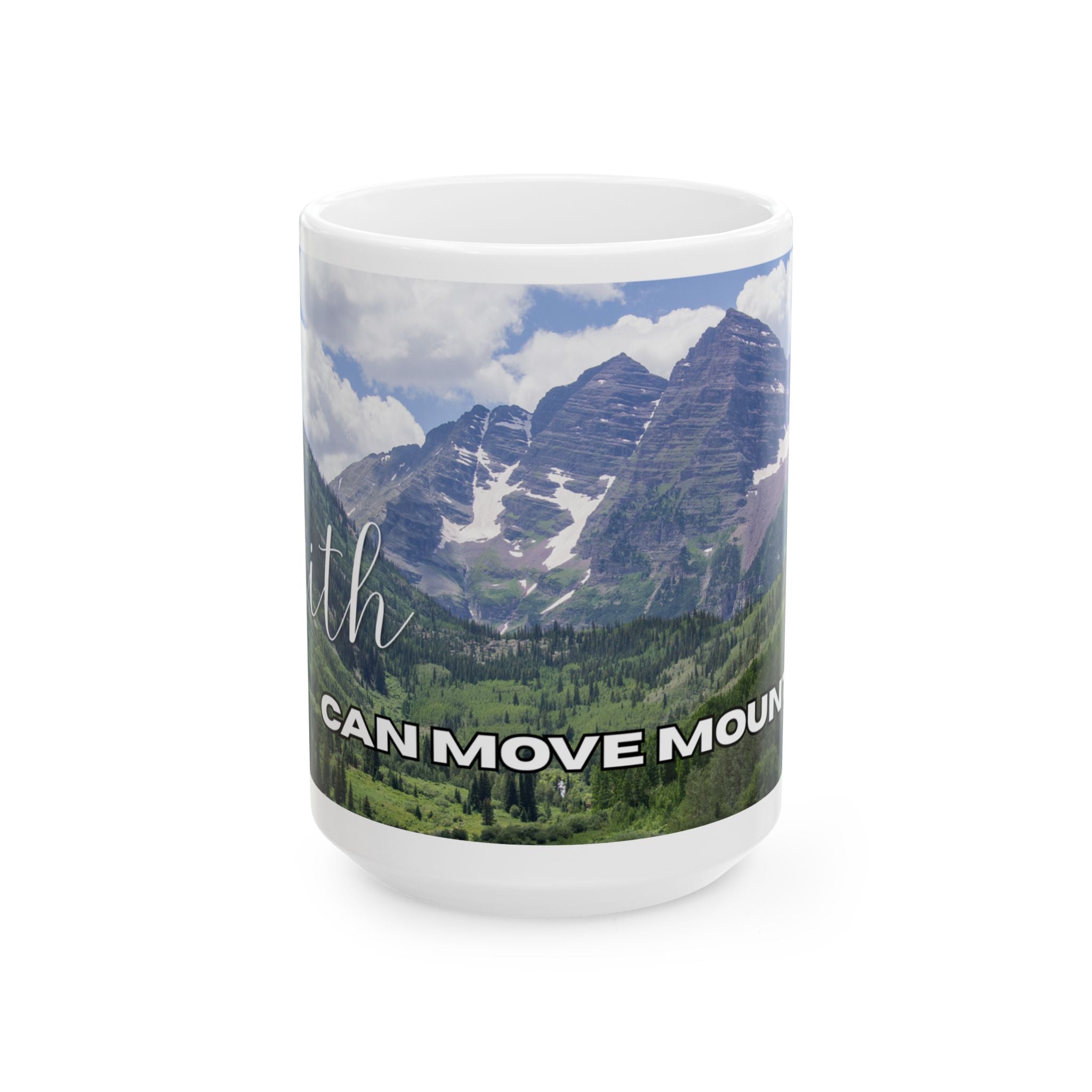 Faith Can Move Mountains Coffee Mug - Christian Gifts for Women Men - Faith Based Gifts