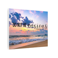 Do Not Be Anxious Beach Canvas Wall Art — Inspirational Scripture Philippians