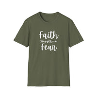 Faith Over Fear Unisex Softstyle T-Shirt | Christian Shirts for Women Men - Faith Based Gifts