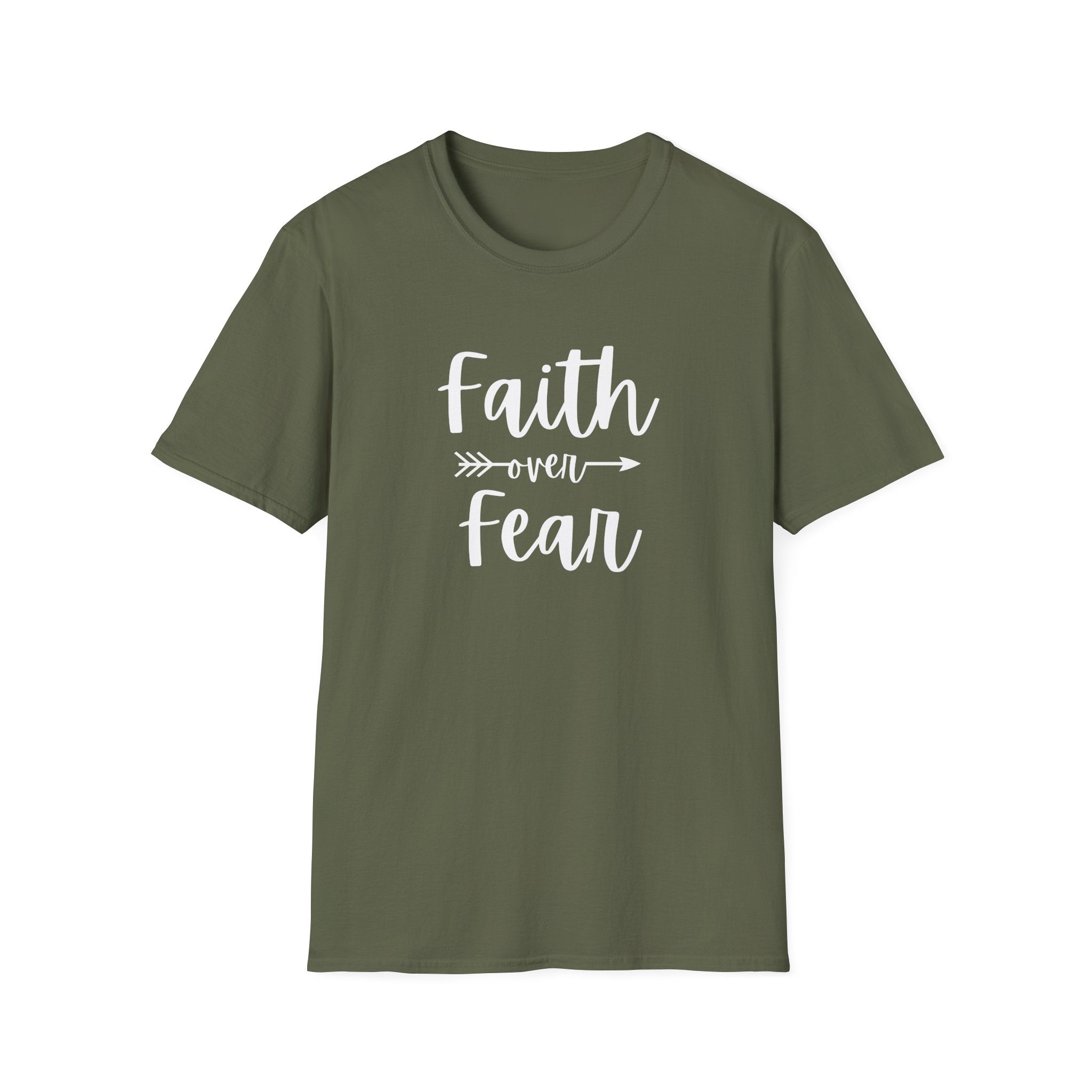 Faith Over Fear Unisex Softstyle T-Shirt | Christian Shirts for Women Men - Faith Based Gifts