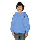 Youth Hoodie - "Jesus Has My Back" Cross Faith Graphic