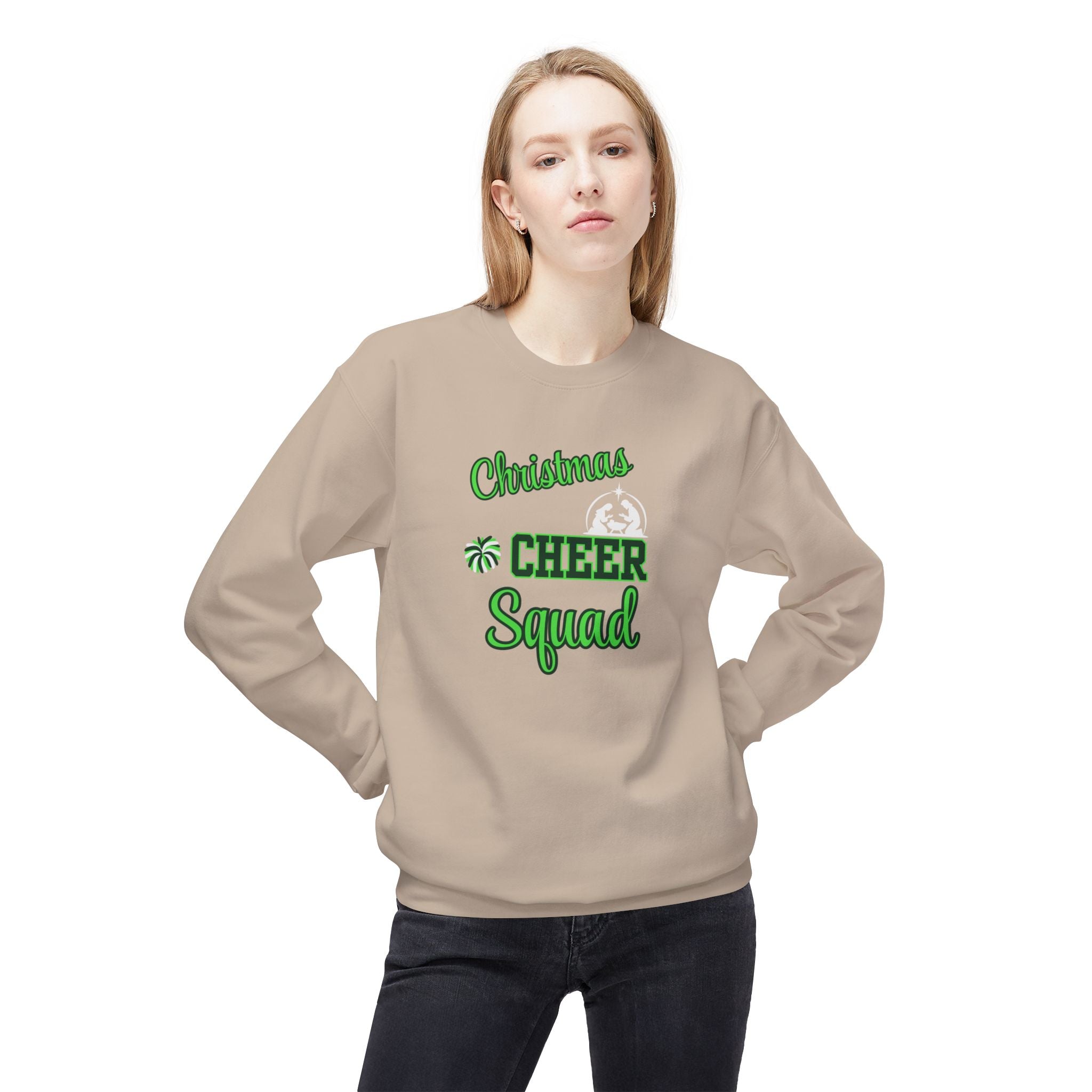 Christmas Cheer Squad Sweatshirt - Christian Sweatshirts for Women Men - Christmas Sweatshirts for Christians  - Faith Christmas Sweatshirts