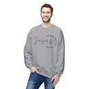 Jesus Circle Script Crewneck Sweatshirt — "Jesus: The Way, The Truth, The Life" Christian Pullover