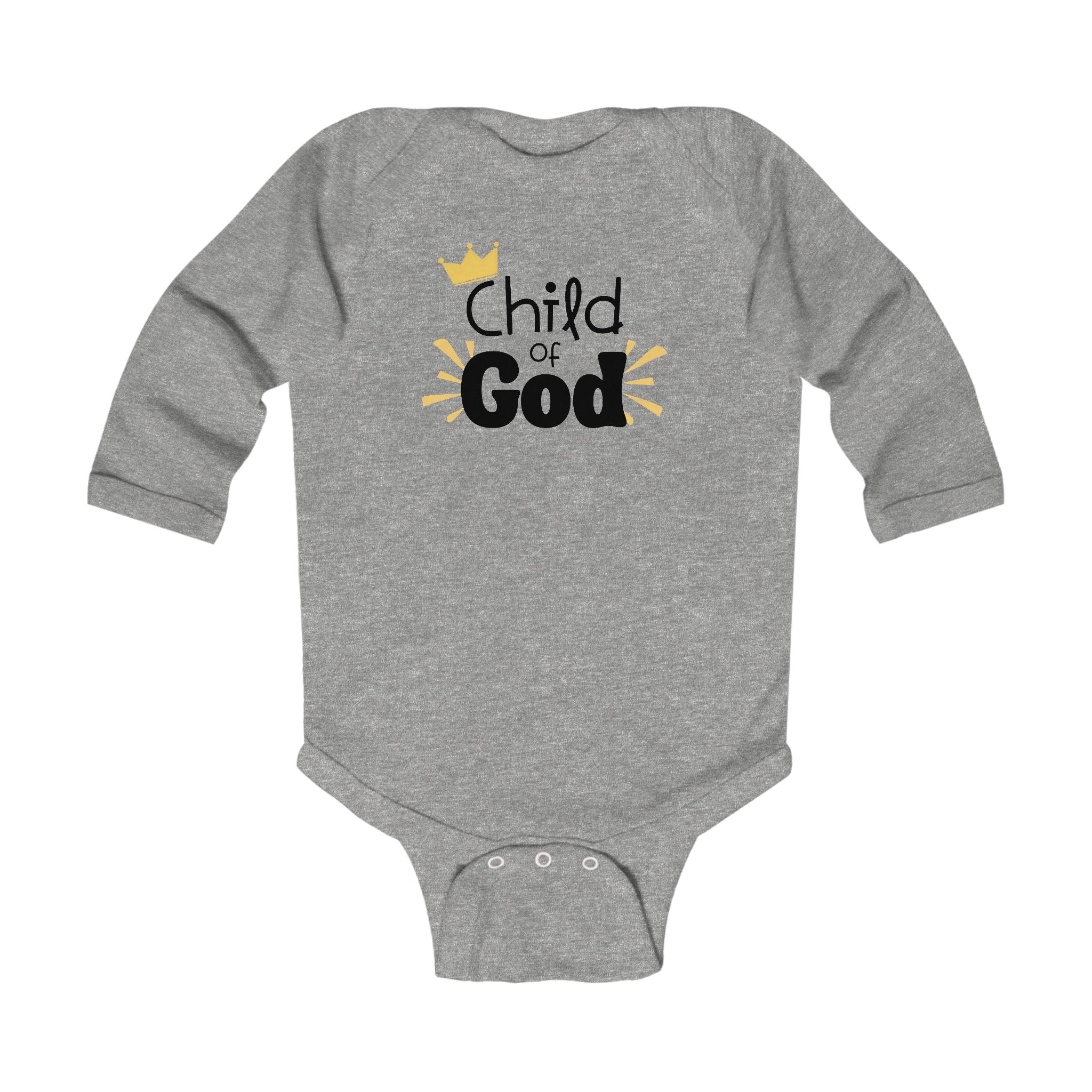 Child of God Infant Bodysuit — Long Sleeve Christian Baby Onesie