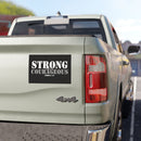 Strong and Courageous Car Magnet — Joshua 1:9 Scripture Bumper Sticker