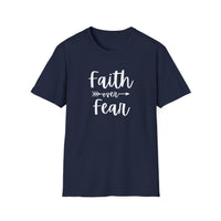 Faith Over Fear Unisex Softstyle T-Shirt | Christian Shirts for Women Men - Faith Based Gifts