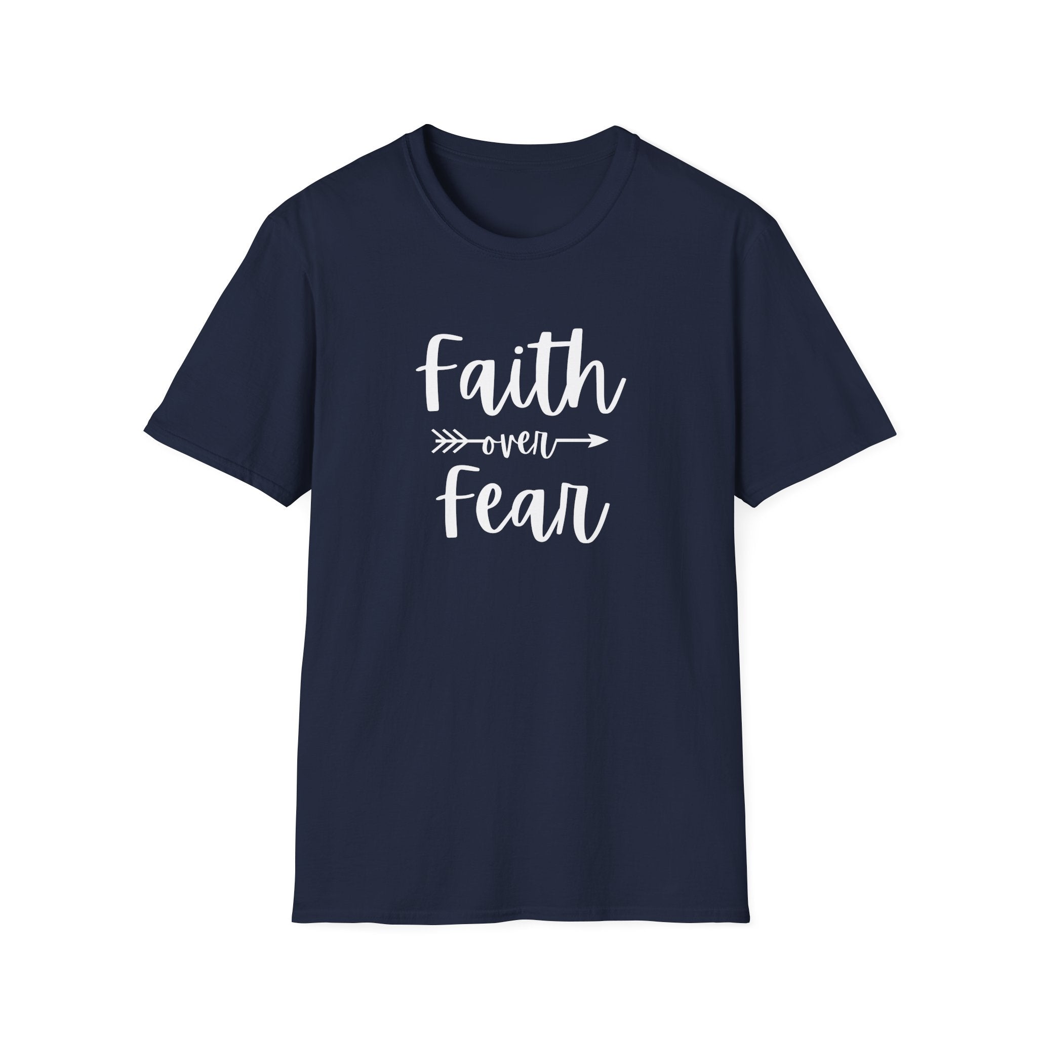 Faith Over Fear Unisex Softstyle T-Shirt | Christian Shirts for Women Men - Faith Based Gifts