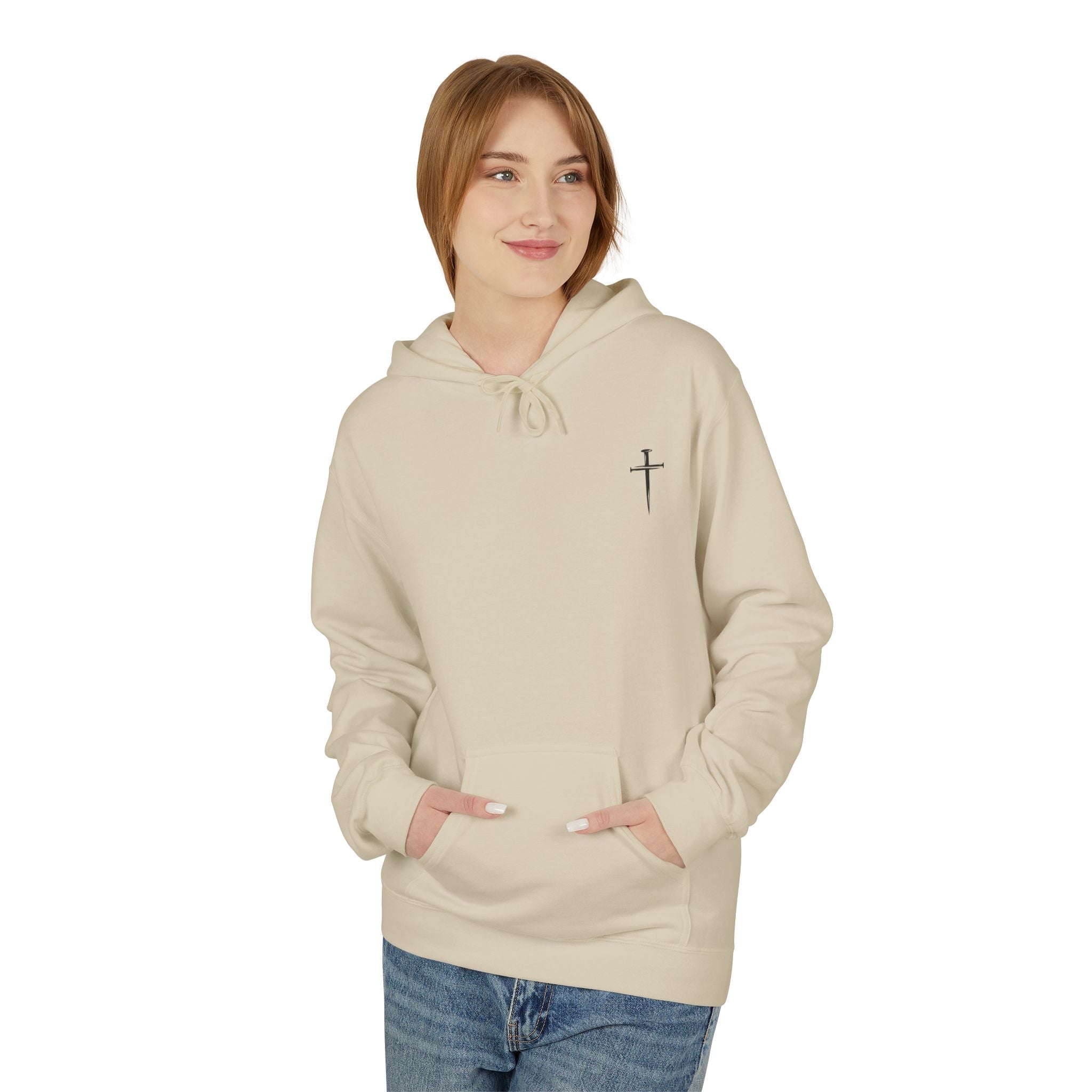 Jesus Has My Back Midweight Softstyle Fleece Hoodie