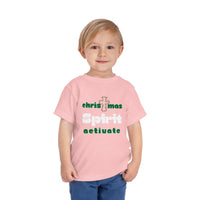 Christmas Spirit Activate Christian Christmas Shirt for Toddlers Short Sleeve Tee Christian Toddler Christmas Shirt