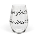 Wine Gladdens The Heart Stemless Wine Glass - 11.75oz
