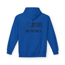 Jesus Has My Back Fleece Hoodie, Cozy Unisex Sweatshirt, Faith-Based Apparel, Perfect Gift for Christians