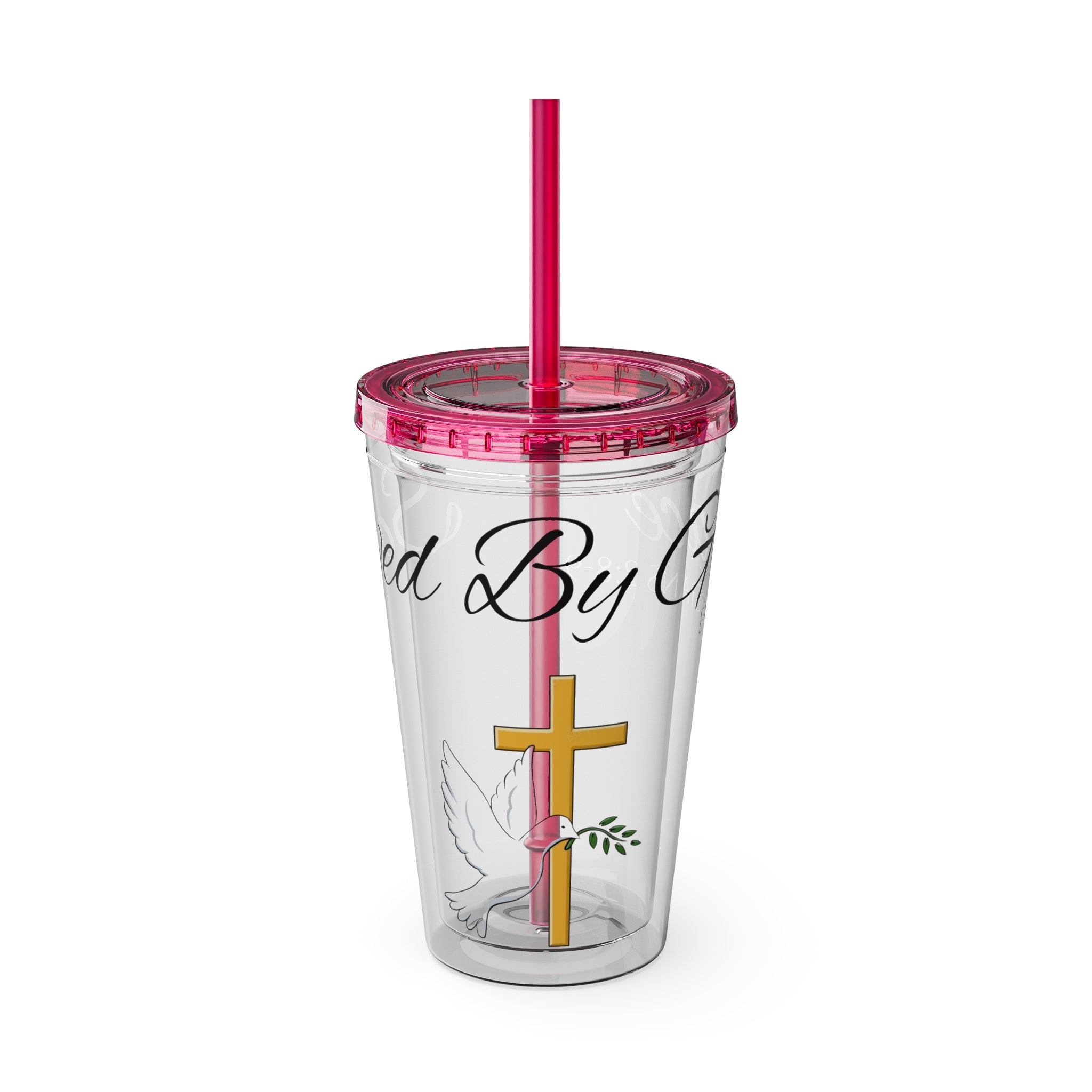 Saved By Grace Water Tumbler - Christian Gifts for Women Men - Faith Based Gifts