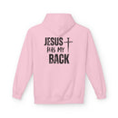 Jesus Has My Back Midweight Softstyle Fleece Hoodie