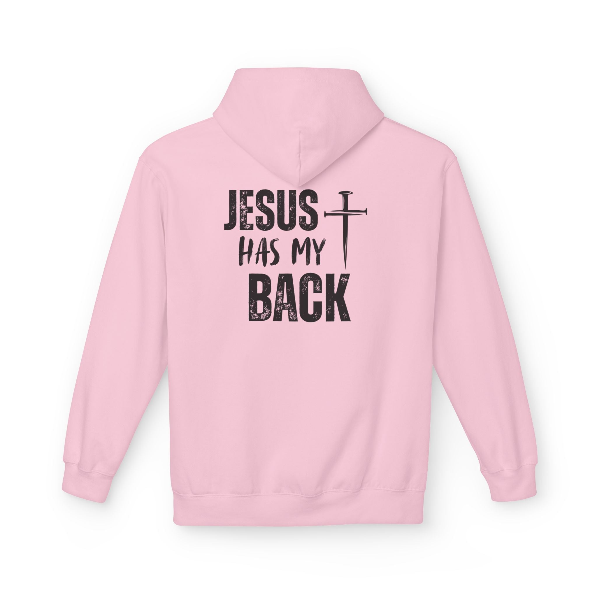 Jesus Has My Back Midweight Softstyle Fleece Hoodie