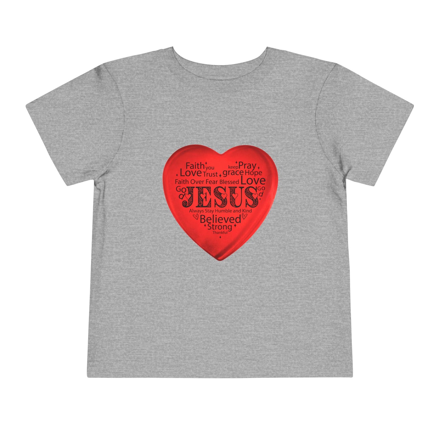 Jesus T-Shirt Christian Shirt for Toddlers Short Sleeve Tee Christian Toddler Christmas Shirt