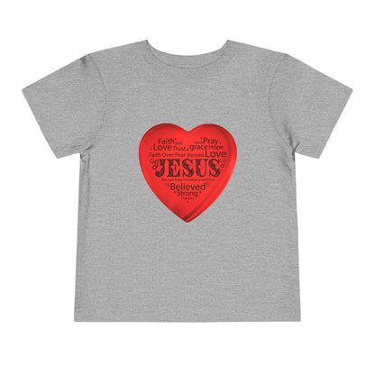 Jesus T-Shirt Christian Shirt for Toddlers Short Sleeve Tee Christian Toddler Christmas Shirt