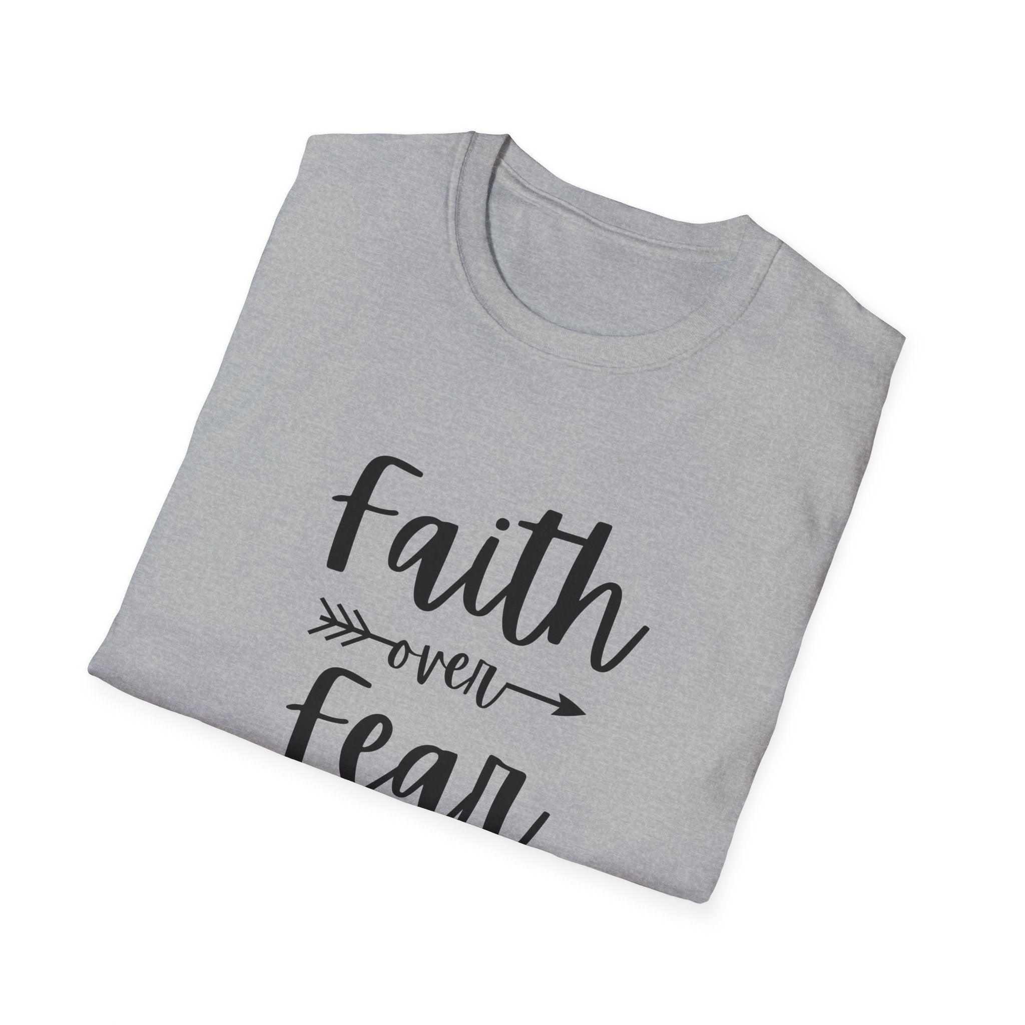 Faith Over Fear Unisex Softstyle T-Shirt | Christian Shirts for Women Men - Faith Based Gifts
