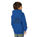 Youth Hoodie — "Jesus Has My Back" Christian Heart Cross Sweatshirt