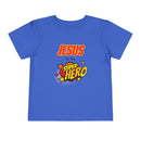 Toddler Tee - "Jesus Is My Superhero" Comic-Style Christian Shirt