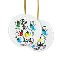 Ceramic Ornament — "Be The Light" Nativity Christmas Tree Decoration
