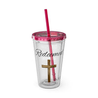 Redeemed Water Tumbler - Christian Gifts for Women Men - Faith Based Gifts