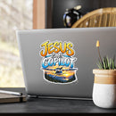 Jesus Is My Copilot – Mountain Sunset Christian Vinyl Sticker