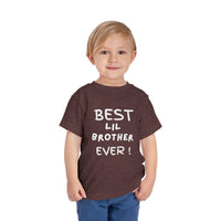 Best Lil Brother Ever Toddler Tee, Cute Kids Shirt, Sibling Gift, Birthday Gift for Toddlers, Family Matching Tee, Baby Shower Present