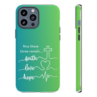 iPhone - 'Faith Love Hope' Christian Cross Protective Cover
