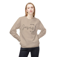 Jesus Circle Script Crewneck Sweatshirt — "Jesus: The Way, The Truth, The Life" Christian Pullover