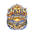 Jesus Is My Copilot – Cross & Airplane Christian Vinyl Sticker