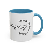 Jesus Coffee Mug – Script Faith Mug with “Jesus: The Way • The Truth • The Life” – Inspirational Religious Gift