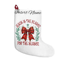 Personalized "Jesus Is The Reason for the Season" Christmas Stocking – Custom Name Holiday Stocking (e.g., Sarah)