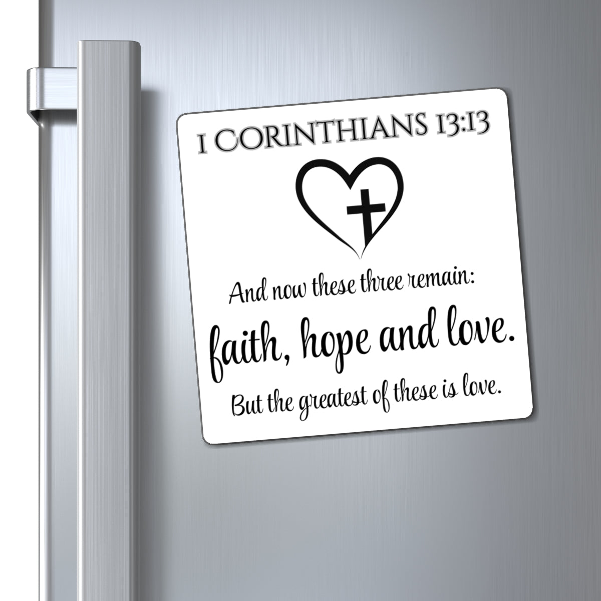 Faith Hope Love Fridge Magnet- Christian Gifts for Women Men - Faith Based Gifts