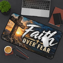 Faith Over Fear Christian Desk Mat