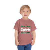 Christmas Spirit Activate Christian Christmas Shirt for Toddlers Short Sleeve Tee Christian Toddler Christmas Shirt