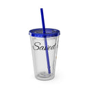 Saved By Grace Water Tumbler - Christian Gifts for Women Men - Faith Based Gifts