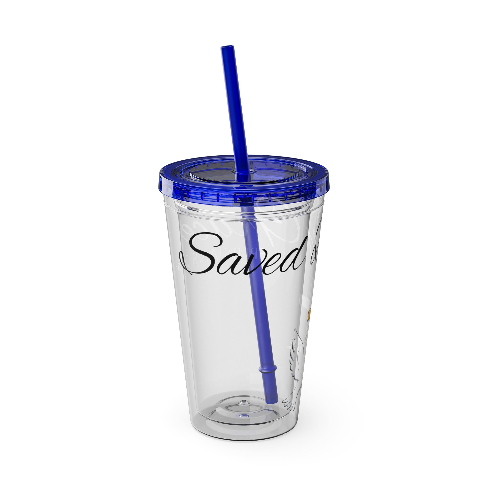 Saved By Grace Water Tumbler - Christian Gifts for Women Men - Faith Based Gifts