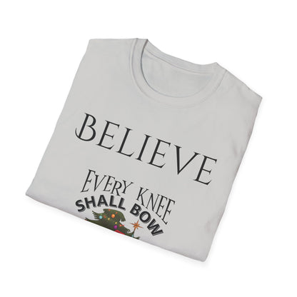Believe Every Knee Shall Bow Christian Shirt for Women Men Shirts for Christians