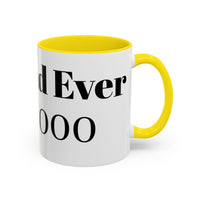 Best Dad Ever Est. 2000 Accent Coffee Mug – Personalized Gift for Dad