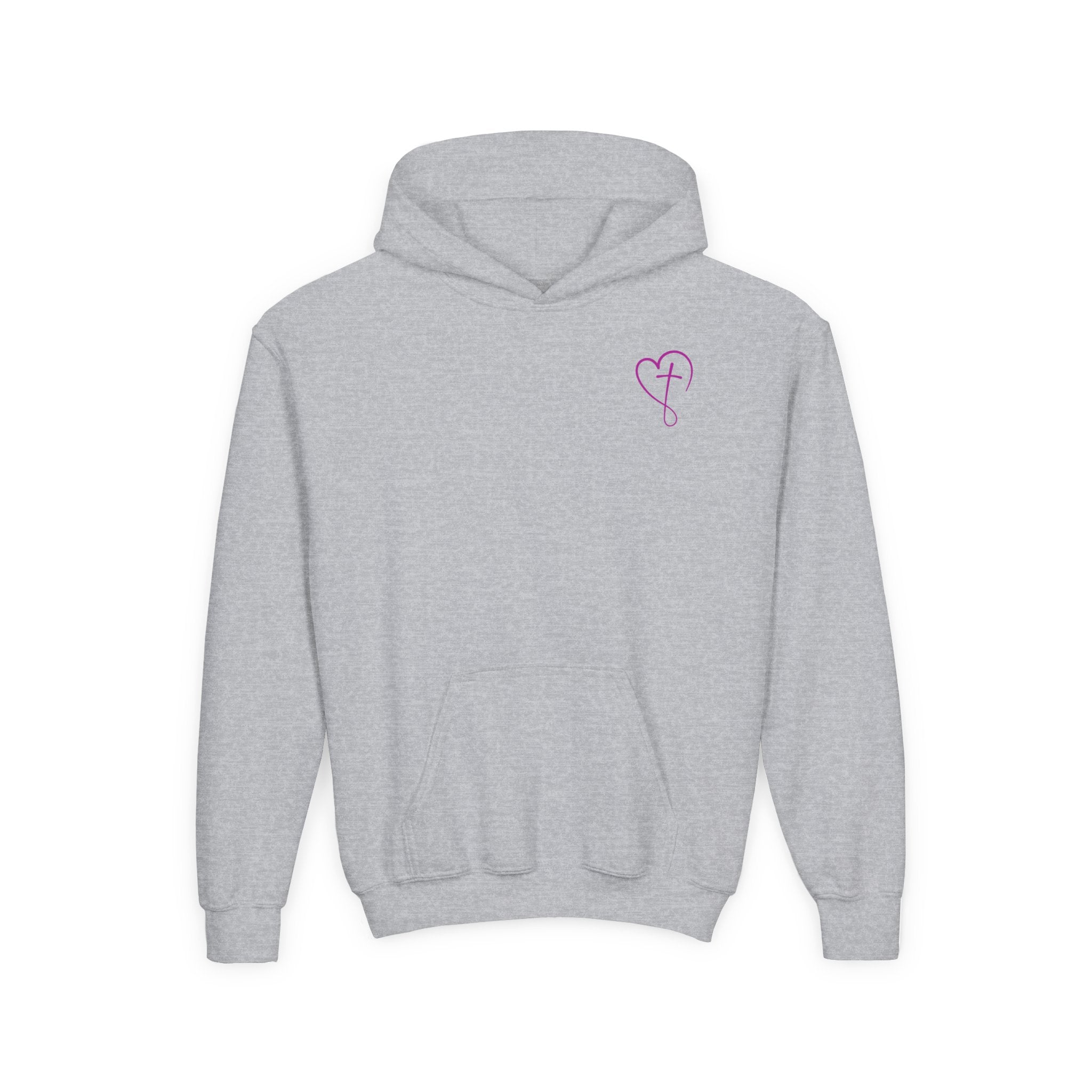 Youth Hoodie — 'Romans 6:7 I Am Set Free' Christian Faith Pullover