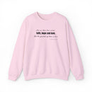 Embroidered Corinthians Faith, Hope Love Unisex Heavy Blend Crewneck Sweatshirt