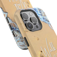 iPhone Inspirational Magnetic Phone Case, Unique Phone Accessories, Faith-Based Gifts, Coastal Vibes, Walk by Faith Design