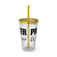 Prayer Warrior Water Tumbler - Christian Gifts for Women Men - Faith Based Gifts
